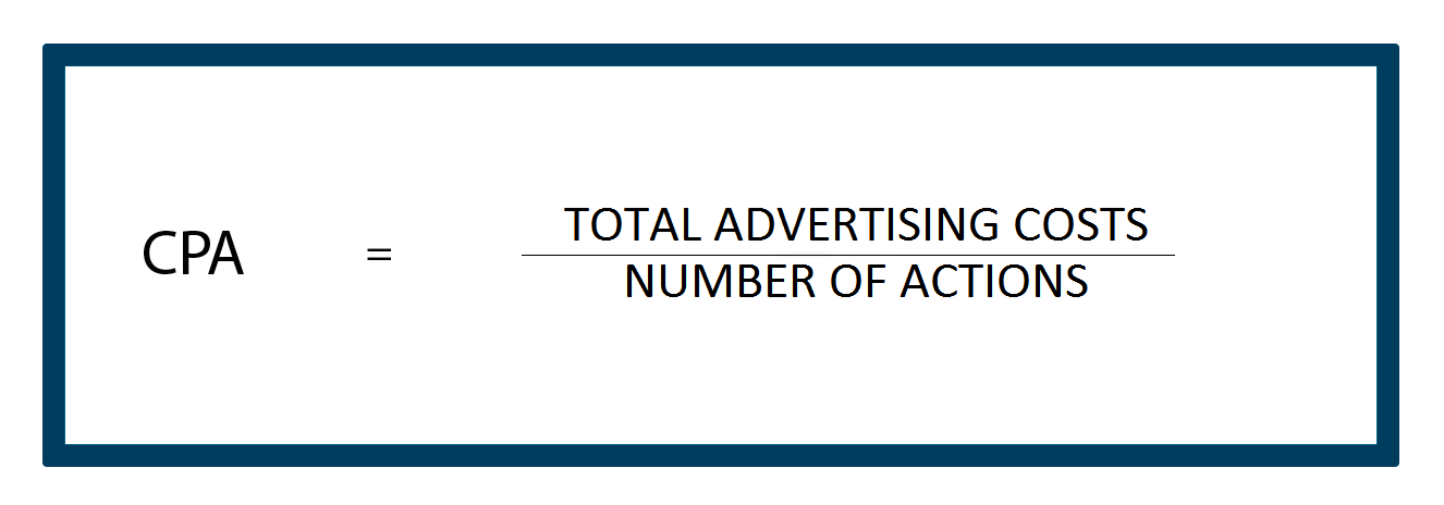 ecommerce mtrics: cost per action formula