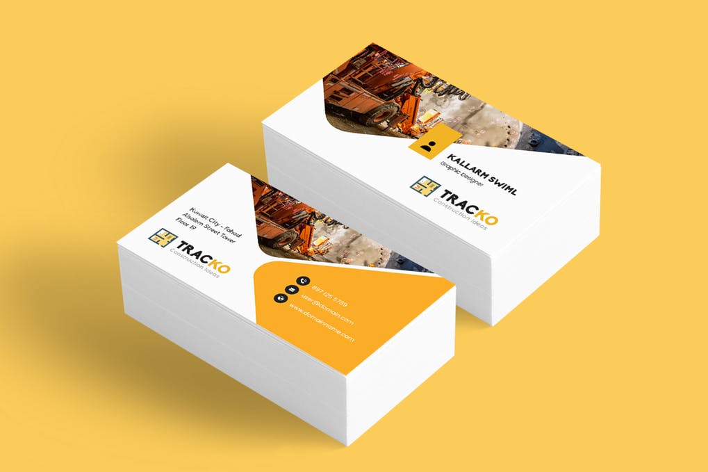 Contractor Business Card Template