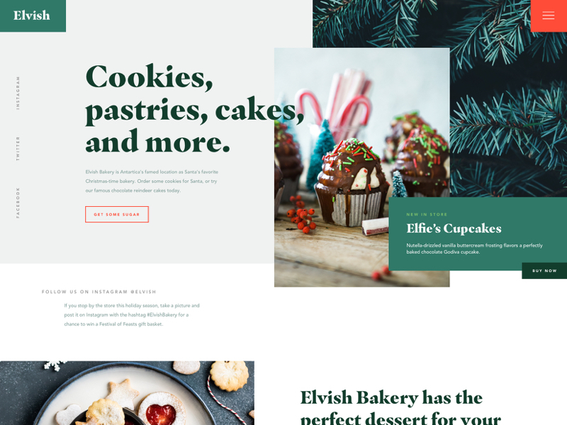 Bakery Website Design Example #1