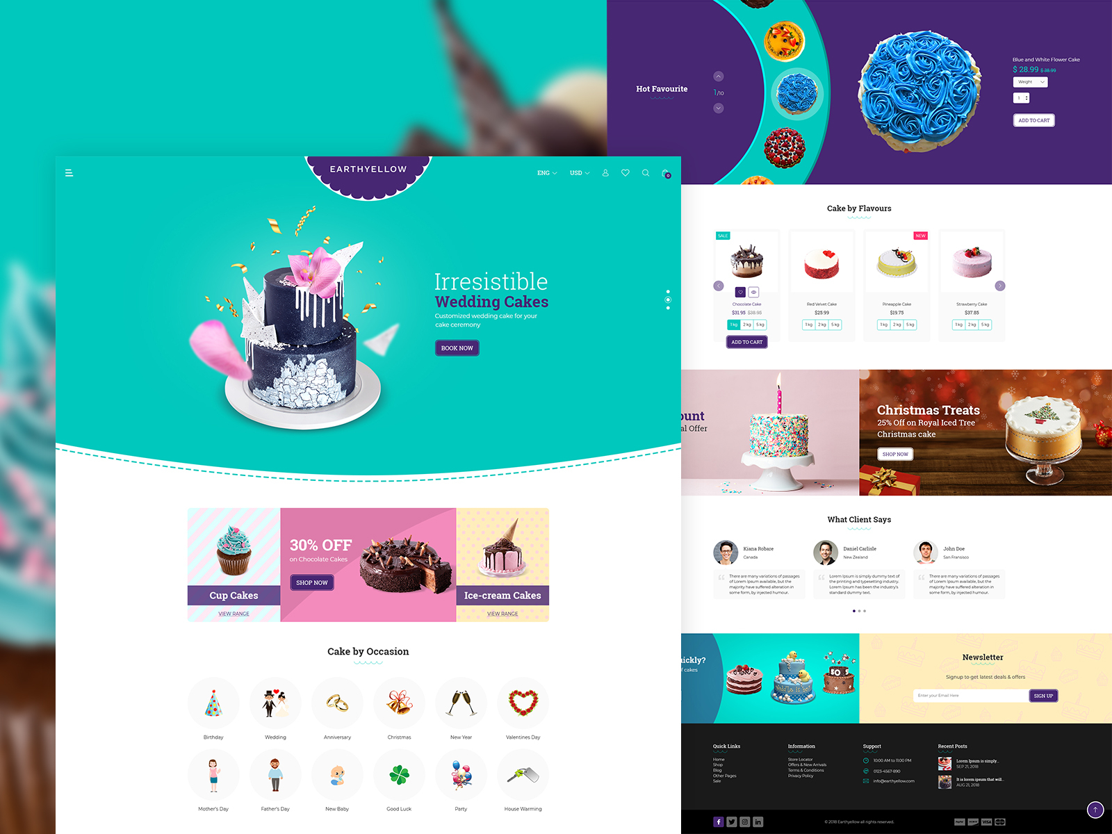 Cake Website Design Example #2