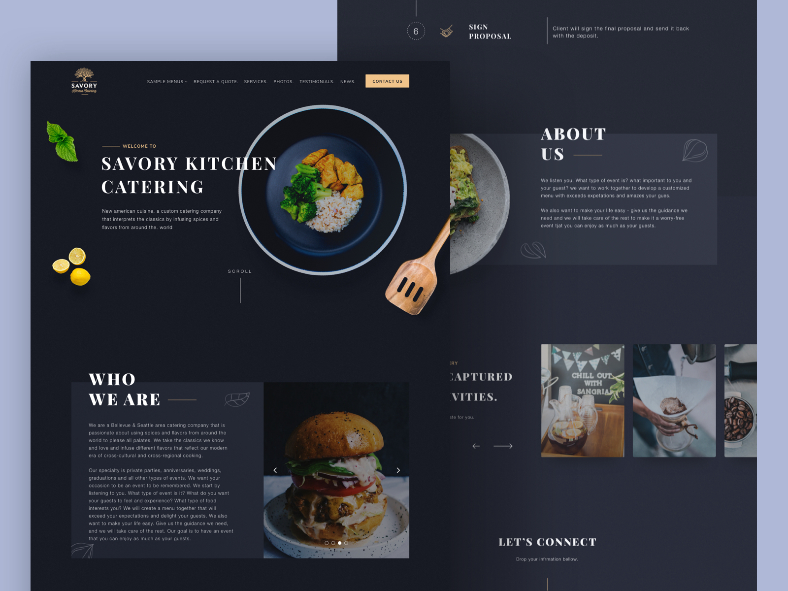 Catering Website Design Example #1