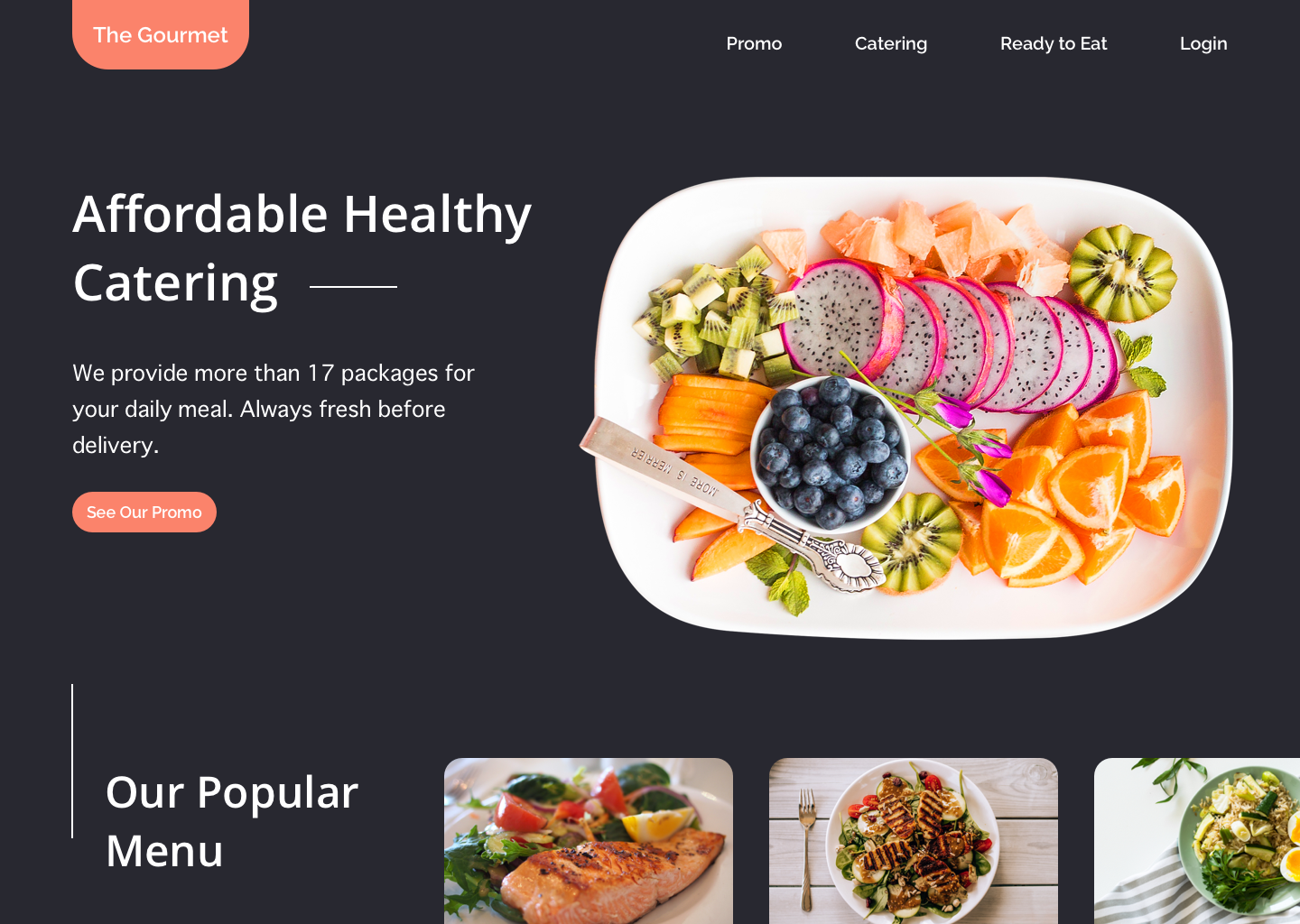 Catering Website Design Example #2