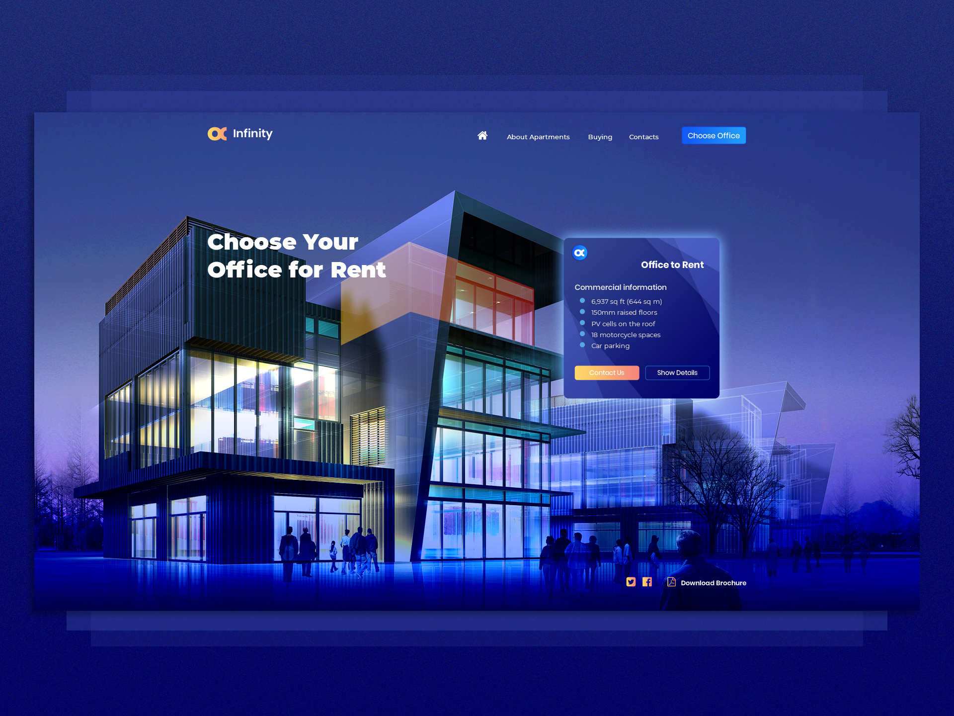 Commercial Real Estate Website Design Example #1