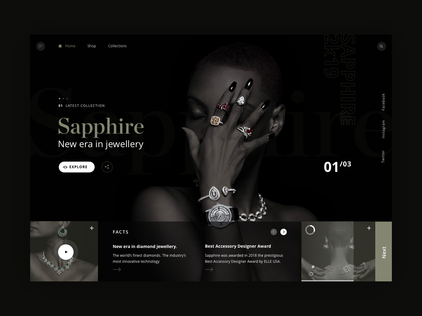 Jewelry Website Design Example #2