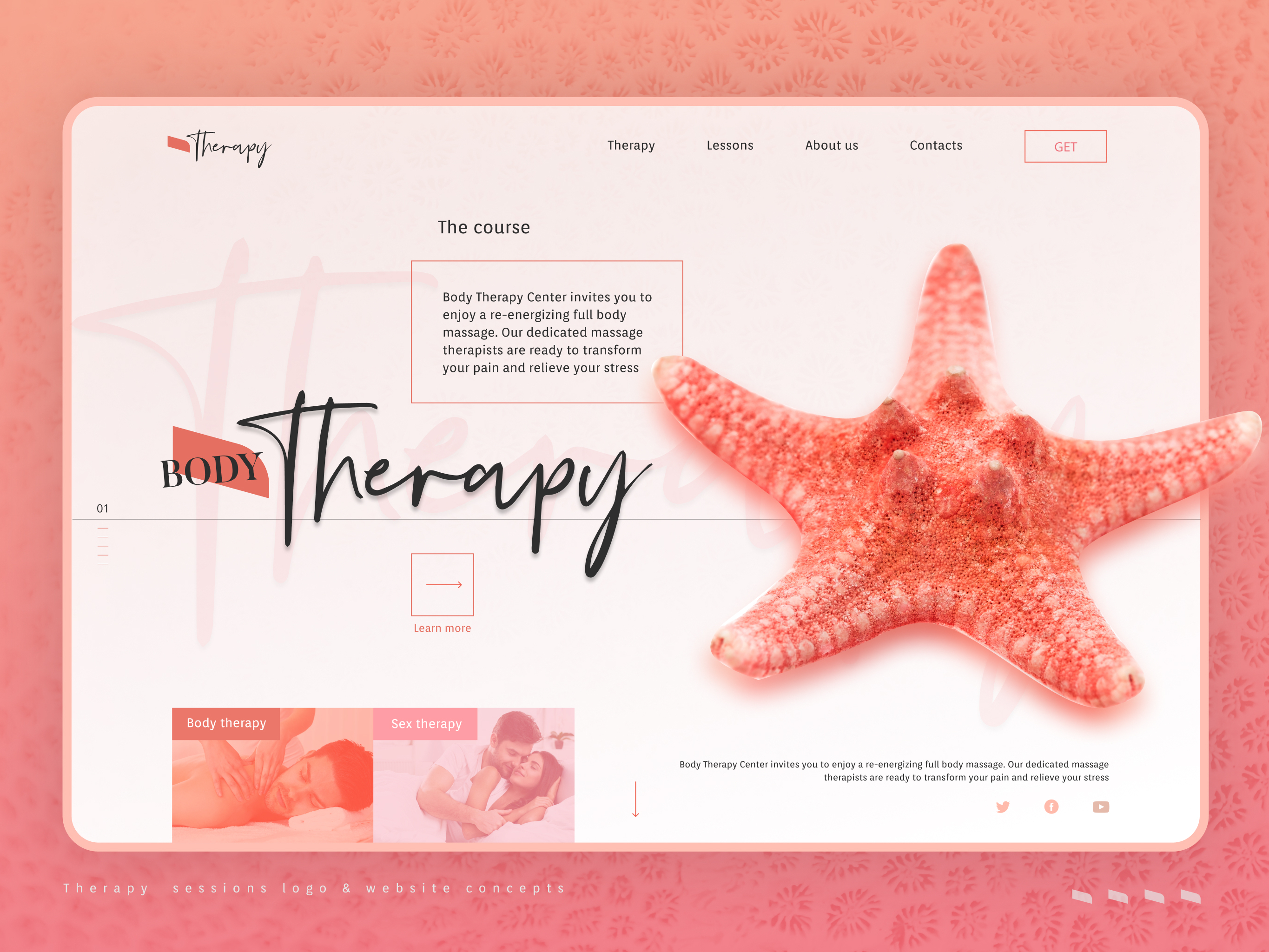 Massage Website Design Example #1