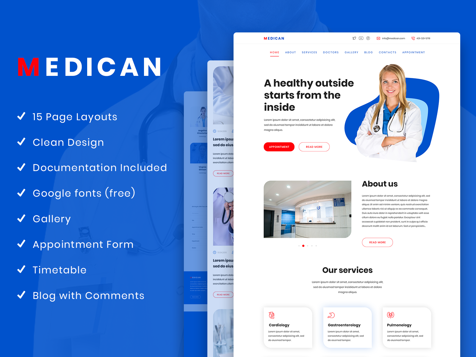 Medical Website Design Example #1