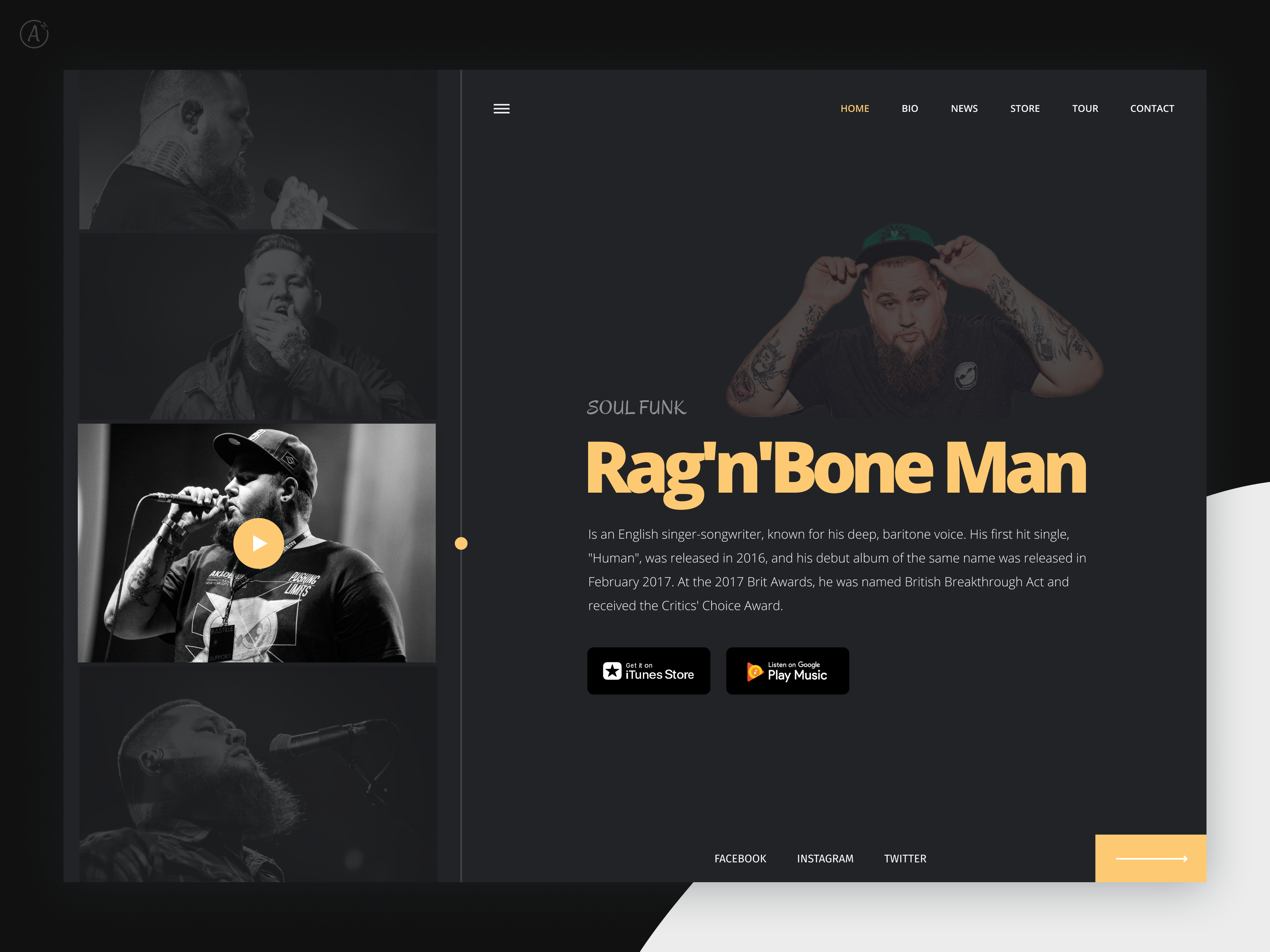 Musician Website Example #1