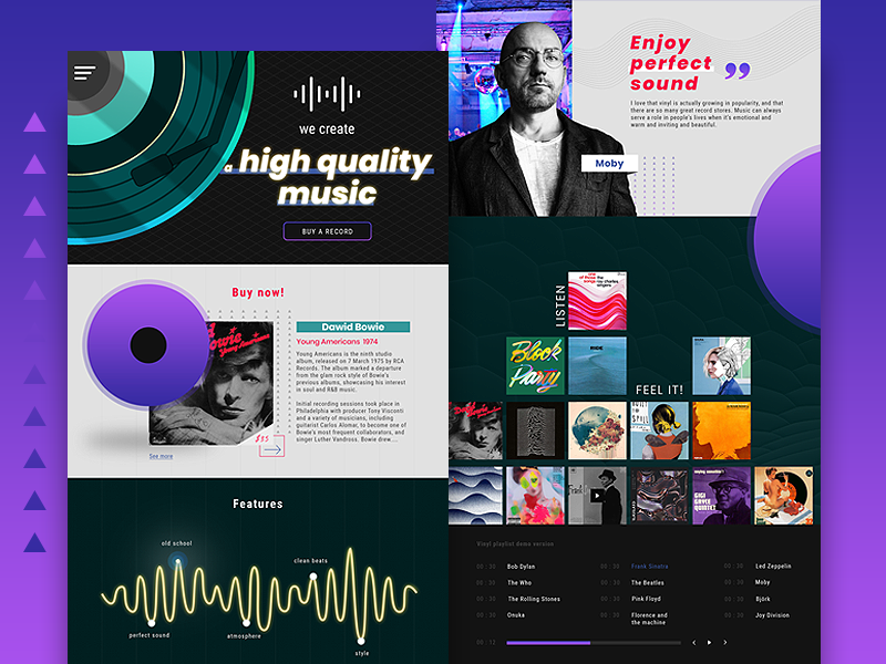 Record Label Website Design Example #2