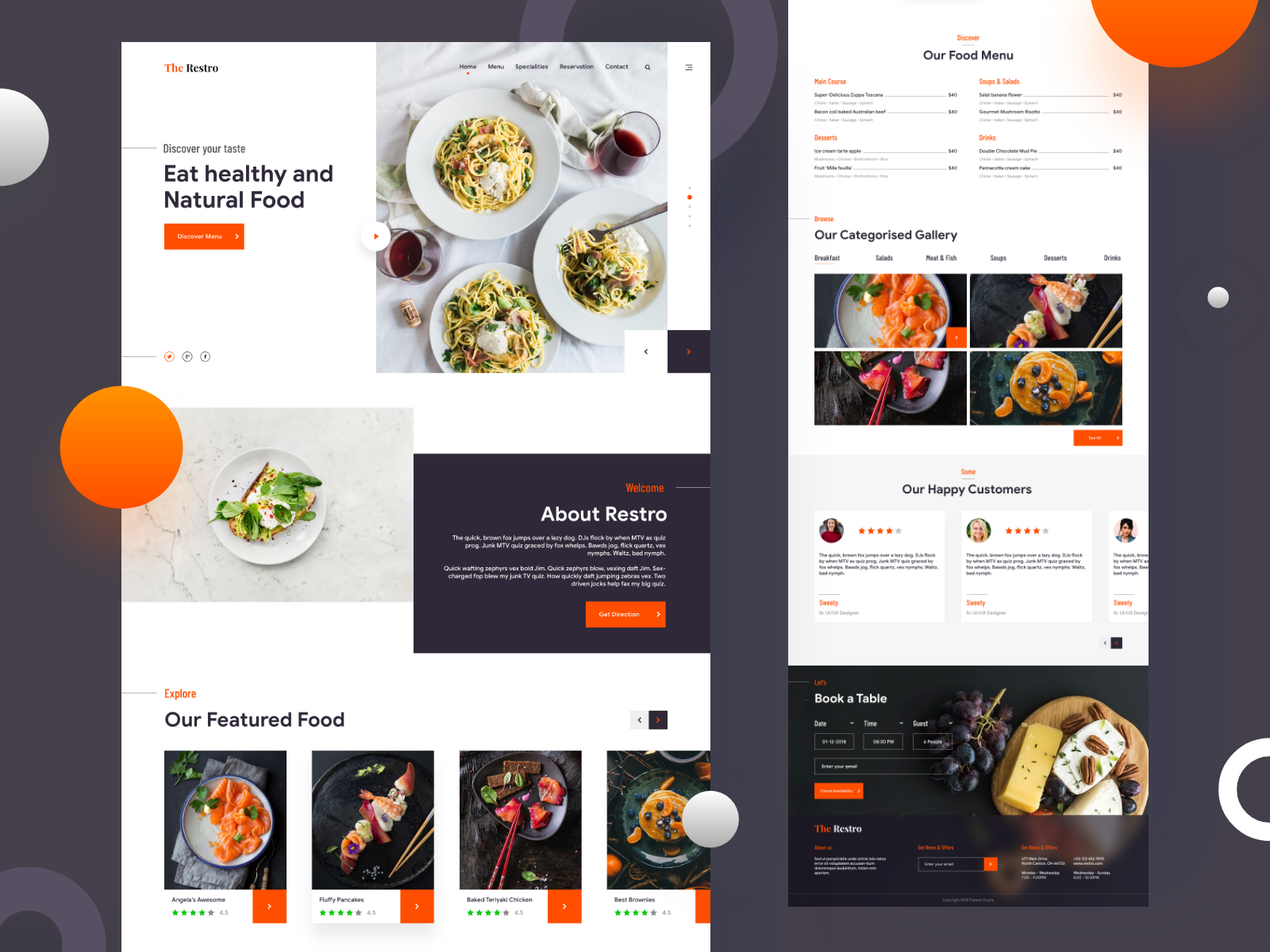 Restaurant Website Example #3