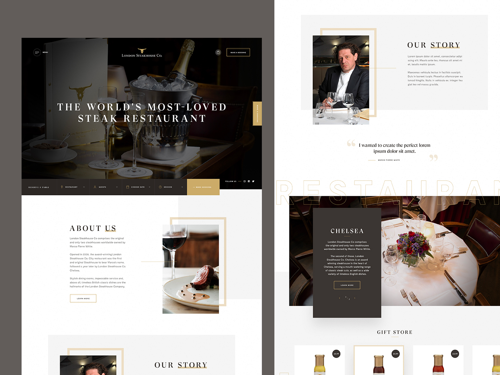 Restaurant Website Example #5