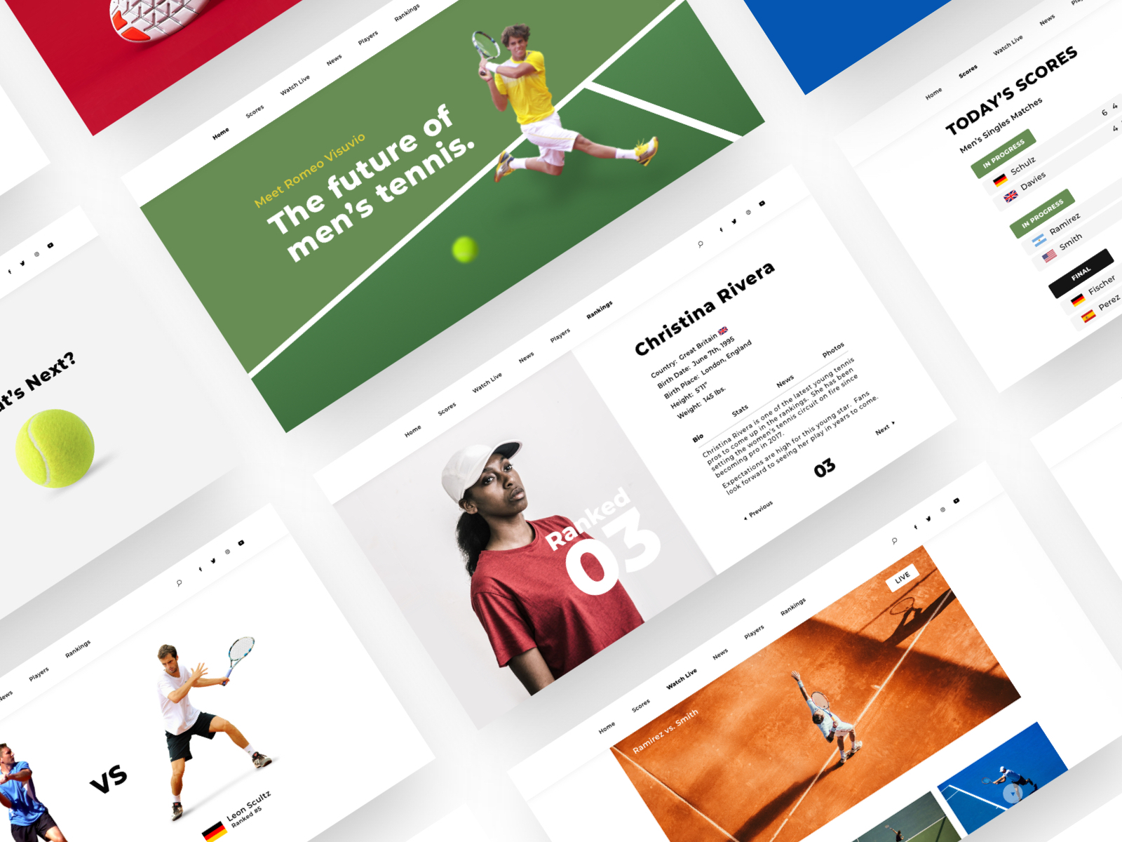 Sports Team Website Design Example #1